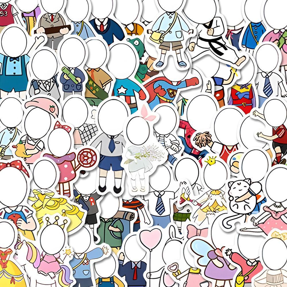 Uşaqlar üçün 18 ədəd karikatur stiker, jurnal üçün DIY material