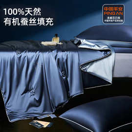 高端可水洗凉感蚕丝夏凉被真蚕丝夏被天丝冰丝绸空调被子被芯礼品
