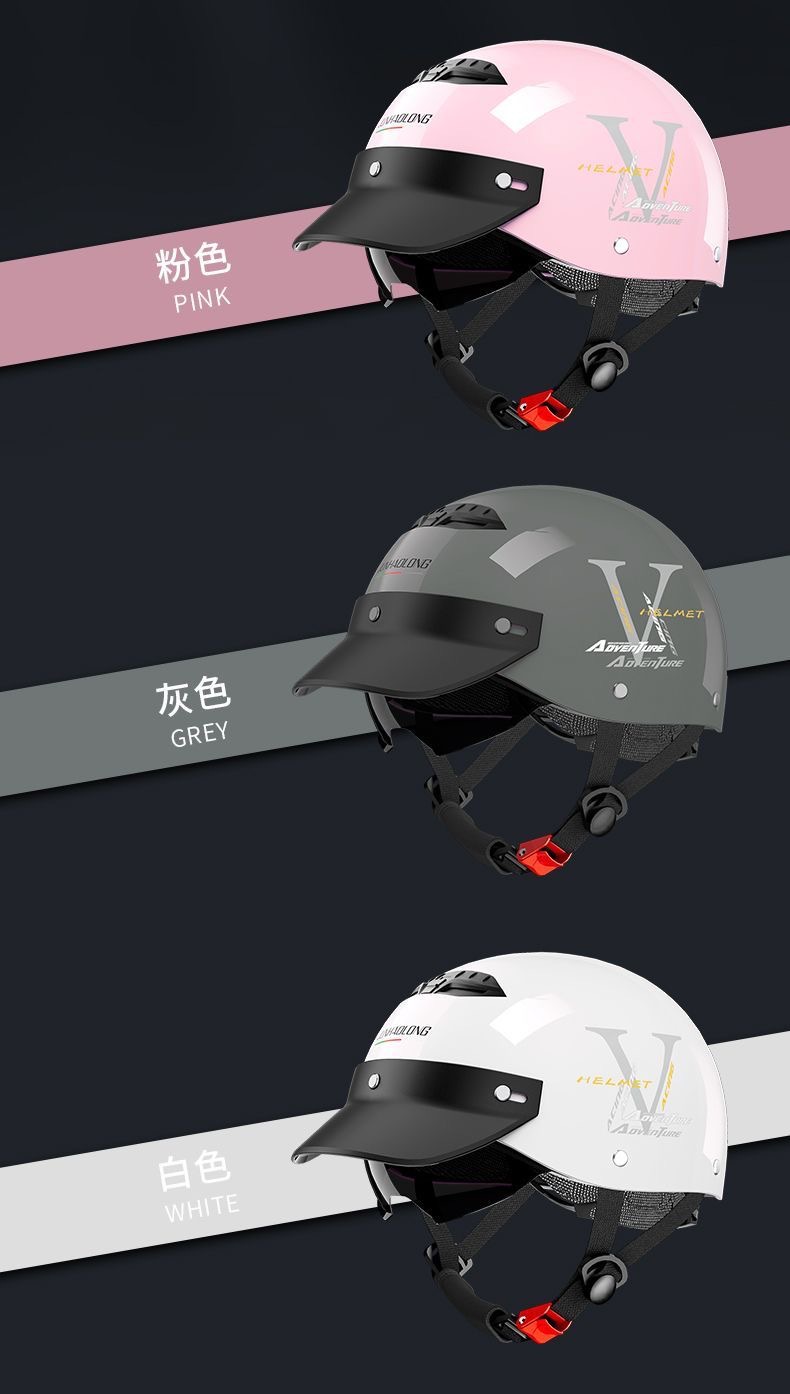3C Certified Electric Vehicle Helmet National Standard for Men and Women, Summer Electric Scooter Motorcycle Half Helmet, Lightweight Riding Safety Helmet