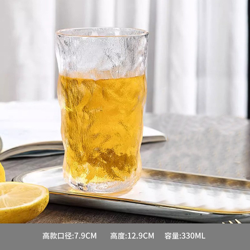 ネット赤氷河カップ日本式ビールカップ高颜値グラスins風水カップギフトカップ樹紋ジュースカップ|undefined
