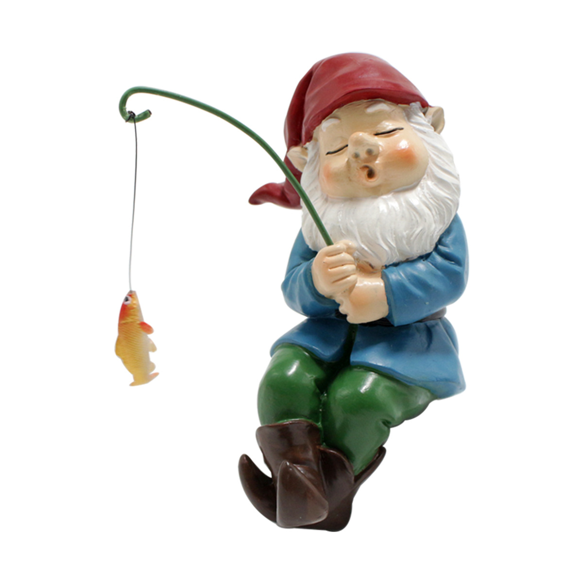 Creative Garden Sleeping Posture Fishing Dwarf Ornaments Courtyard Small Ornaments Creative Gardening Decorations Resin Dwarves