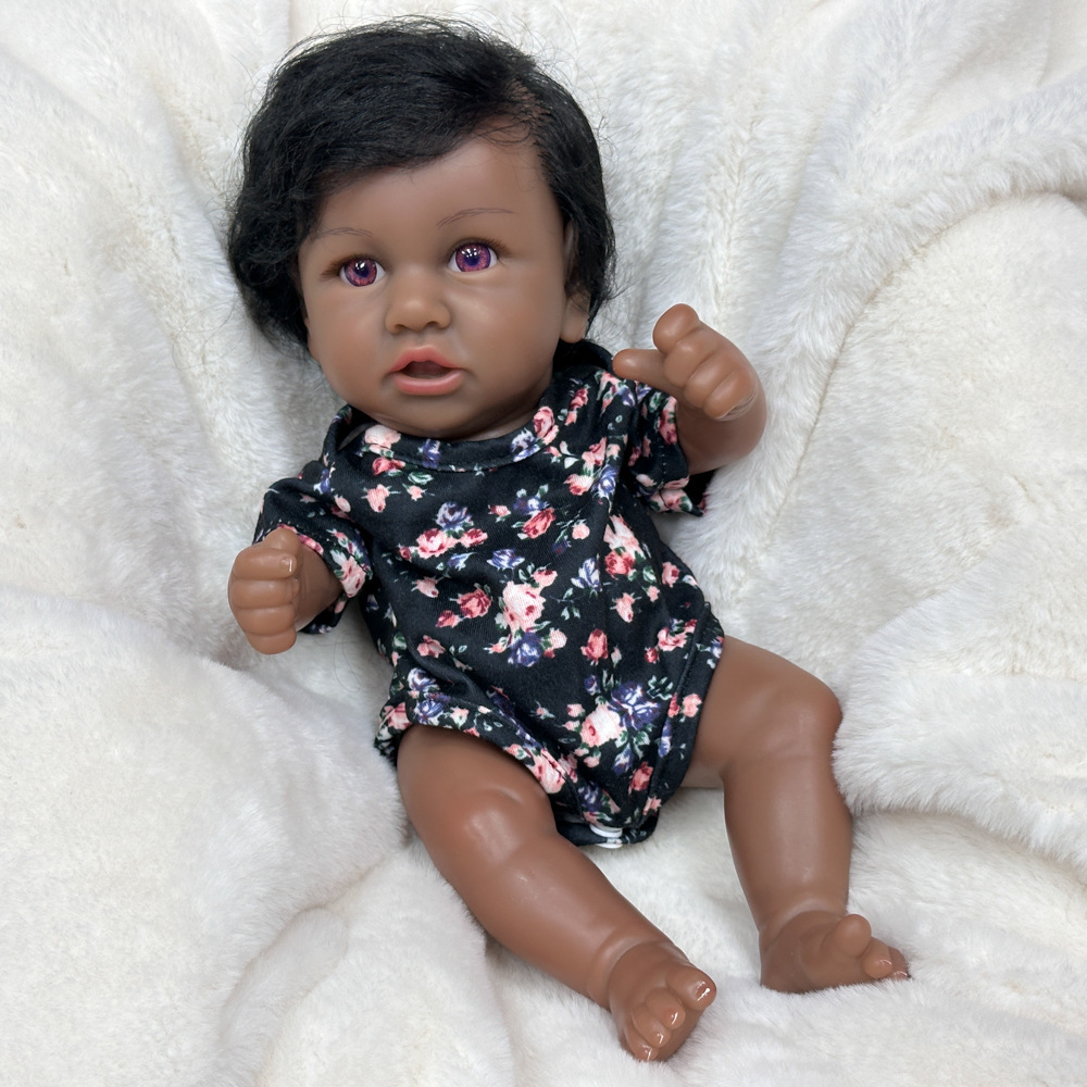 Negro africano dia muñeca bebé muñeca imitación muñeca de 2 pulgadas muñeca Sk pesada Sa suave 1