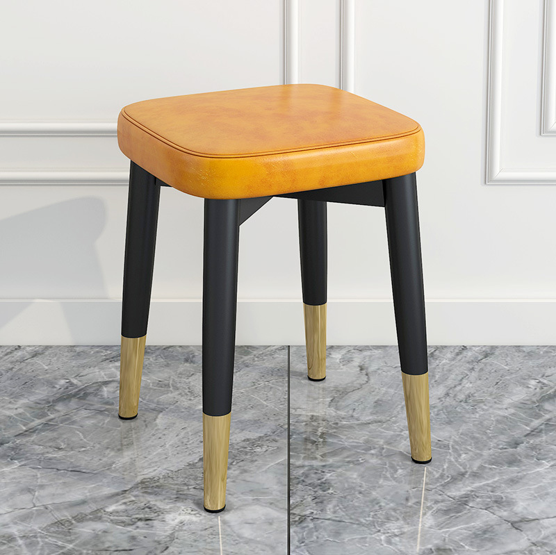 Mingzheng Furniture Manufacturer's Light Luxury Stools Stackable Benches Modern Casual Dining Table Square Stools Fashionable Creative Round Stools