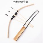 60厘米竹制麻绳弓箭60弓竹弓儿童户外射击模型玩具景区热销工艺品