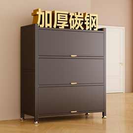 钢制鞋柜家用门口一体靠墙轻奢高级大容量出租屋用多层收纳置物柜