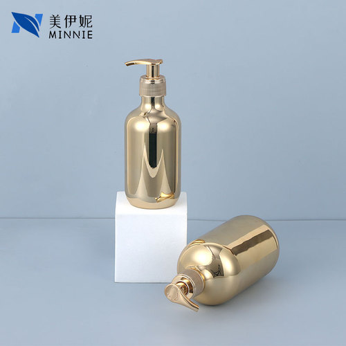 300ml500ml electroplating process golden silver rose gold shampoo bottle shower gel sub-bottle PET