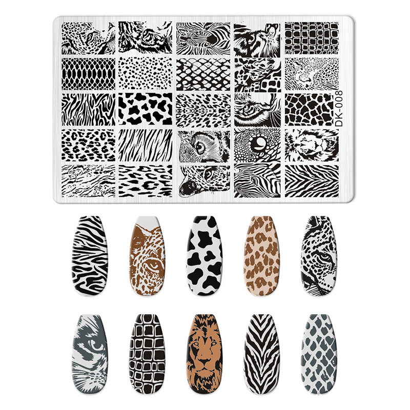 Cross-Border Printing Templates for Nail Art, Rectangular Plates for Painting, New Designs in Stock, Wholesale Accessories in Multiple Colors