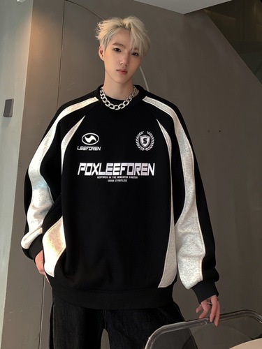 Men's Spring and Autumn American Street Style Heavyweight Trend Brand Retro Patchwork Contrast Color Loose Casual Jacket