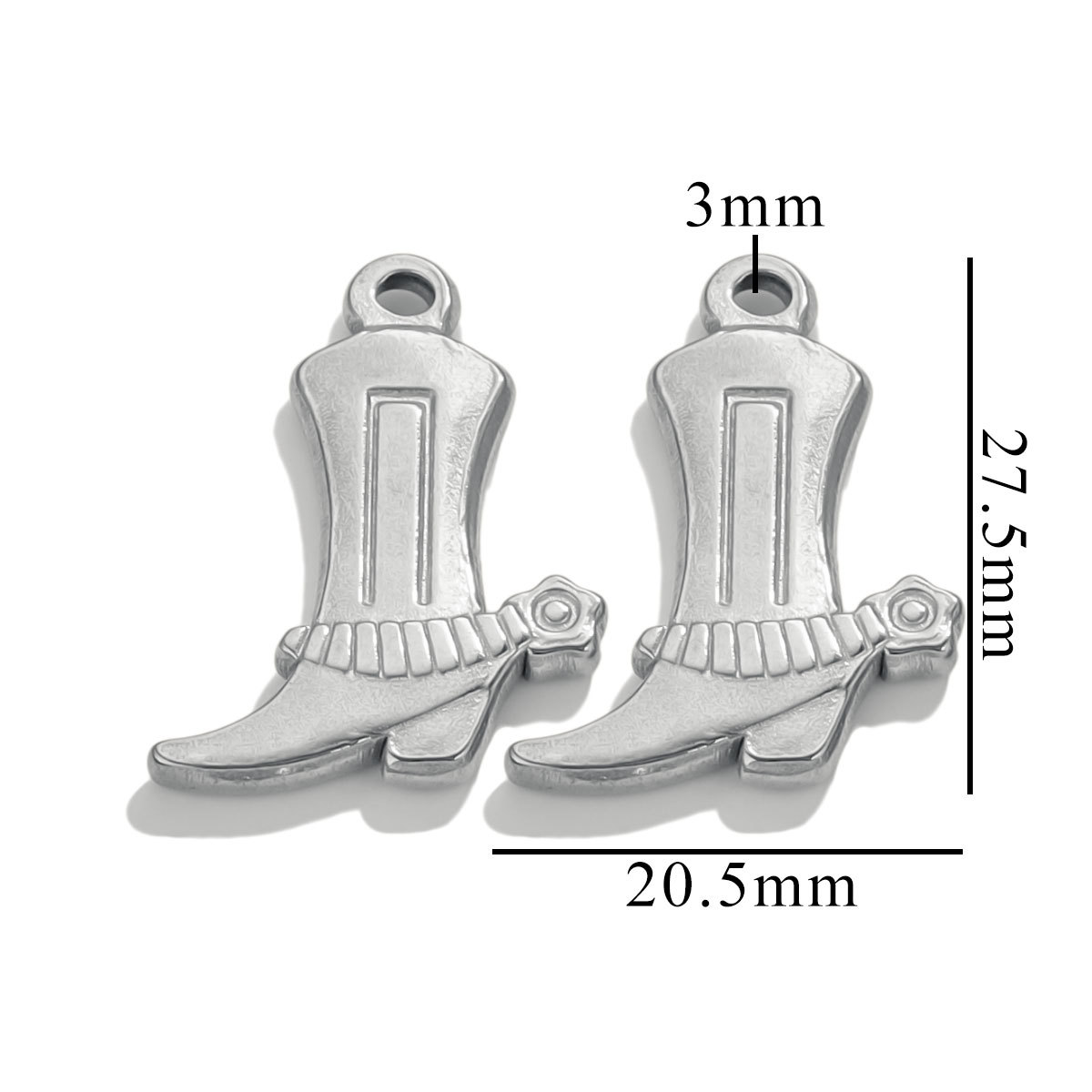 Colgante de zapatos de acero inoxidable colgante de acero de titanio DIY pulsera collar bolsas colgantes joyas accesorios fabricación al por mayor