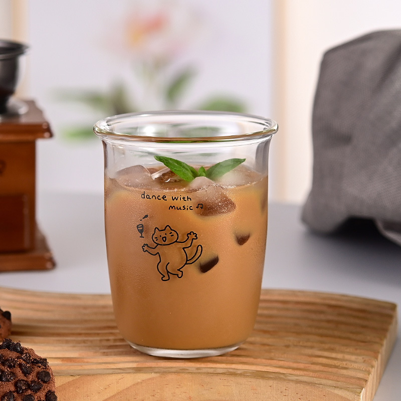 透明高硼硅玻璃杯高颜值美式拿铁手冲咖啡杯子创意原创可爱小狗猫|undefined