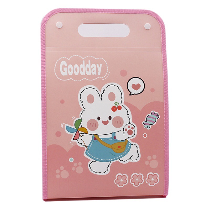 Bolsa de almacenamiento de papel de estudiante de dibujos animados de gran capacidad de múltiples capas de órganos Carpeta 13 rejilla bolso lateral bolsa de órganos al por mayor