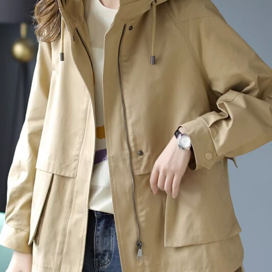 Spring and Autumn Personalized Tops Fashion Hooded Work Tops Women's Loose 2025 New Korean Style Slimming Spring and Autumn Trend