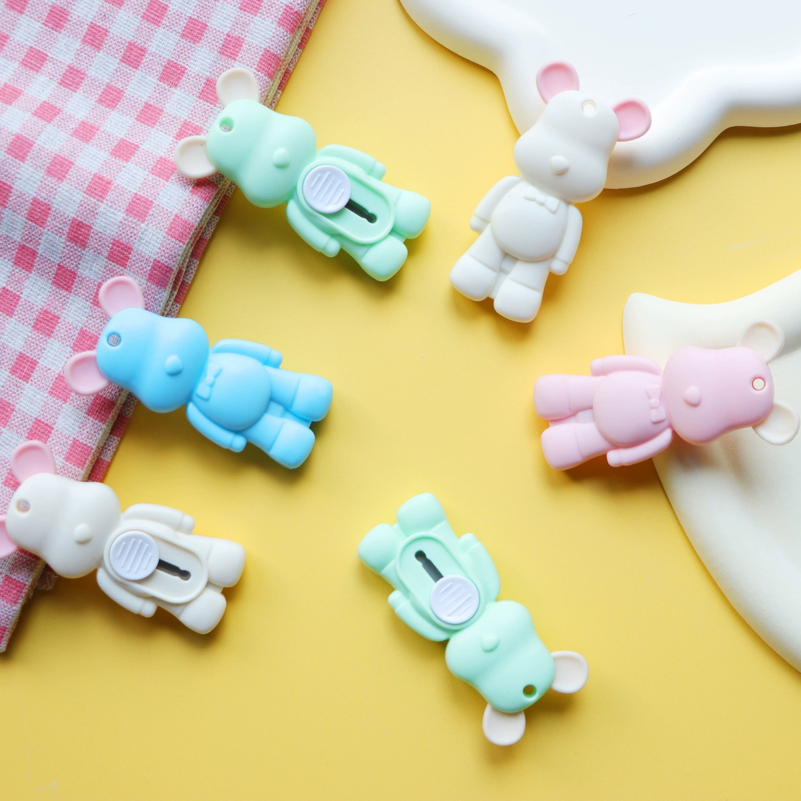 Симпатичный жестокий медведь красотка Макарон мини-нож для резки бумаги портативный нож ручной работы демонтаж экспресс-нож оптом