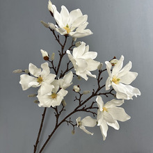 EVA玉兰花仿真花玉兰假花玄关新中式客厅摆件餐桌装饰多头大玉兰