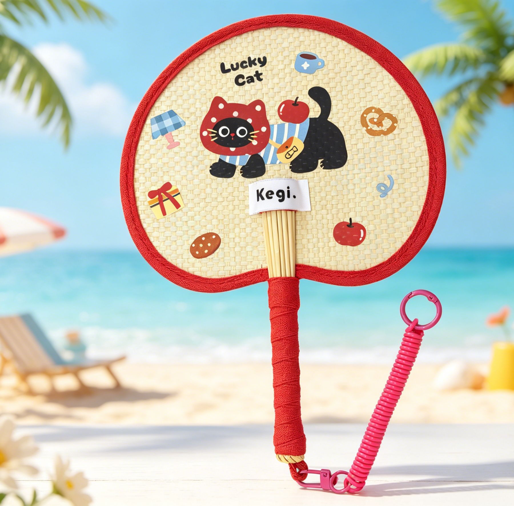 Fan de color Pu portátil de estilo antiguo Fan de verano puro tejido a mano Fan de plátano Fotografía accesorios bolsas de decoración Colgante