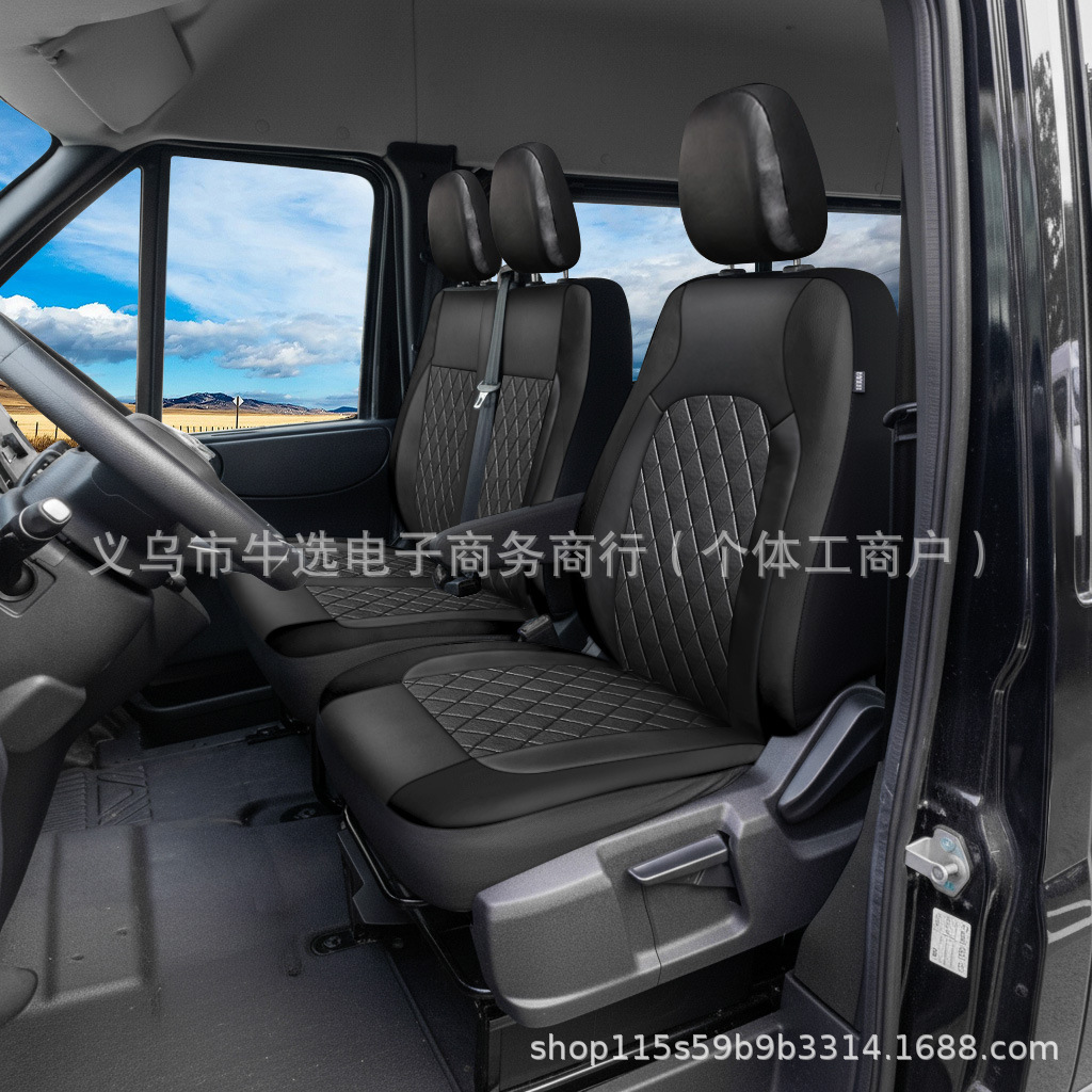 Cross-Border Car Seat Covers, Truck Seat Cushions, Truck Seat Covers, 2+1 Universal Seat Covers for Iveco, Ford, Vauxhall