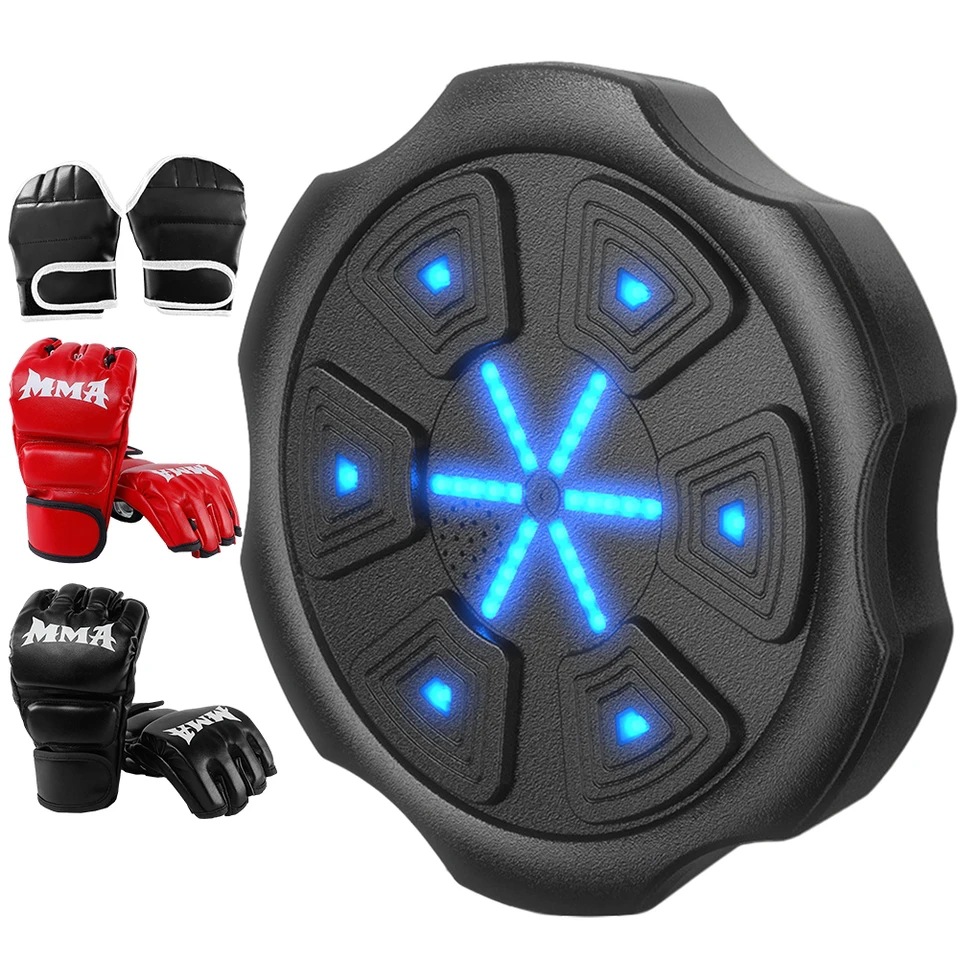 Equipo de entrenamiento de la máquina de boxeo de música inteligente vertical práctica de boxeo pared objetivo máquina de potencia niños reacción objetivo de boxeo