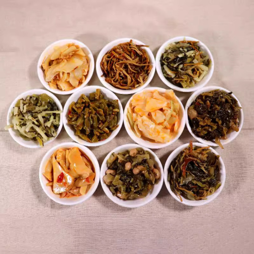 Minxiang preserved mustard greens with peanuts mixed pickles enoki mushrooms crispy bamboo shoots shredded bamboo shoots old jar pickled cabbage breakfast treasure shiitake mushrooms small pickled vegetables