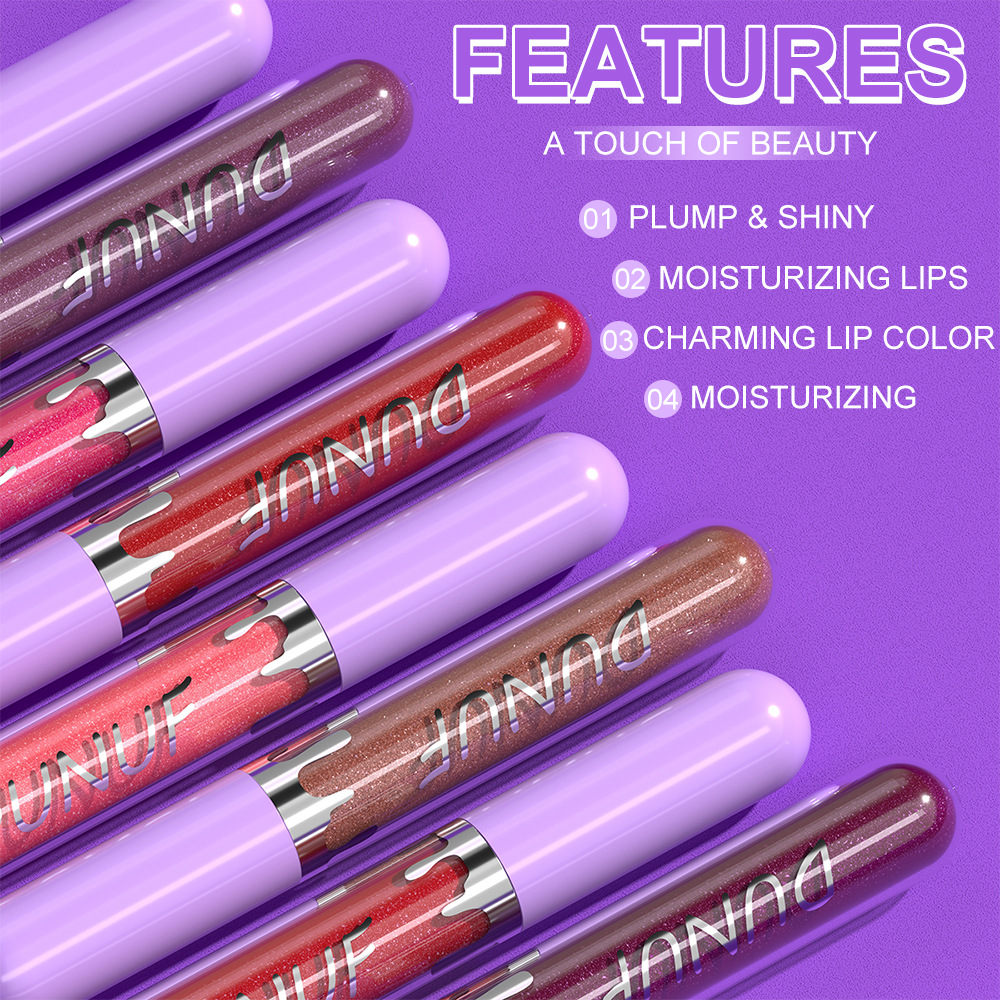 Check out DUNUF 5-tube Moisturizing, hydrating, glossy and easy-to-color lip gloss! Link Disclaimer - Foreign Trade undefined