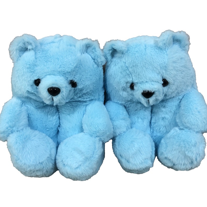 En stock oso de peluche zapatillas piso hogar felpa engrosada algodón zapatos calientes fábrica