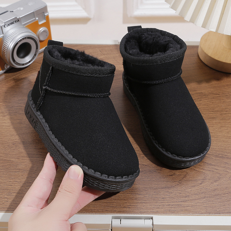 Botas de neve infantis para mulheres no outono e inverno de 2023, novo calor espesso e pelúcia para meninos de oito ou nove anos,_voghion.com