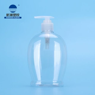 新潮塑胶日用品包材 500mlPET按压透明洗面奶塑料瓶 源头厂家新品