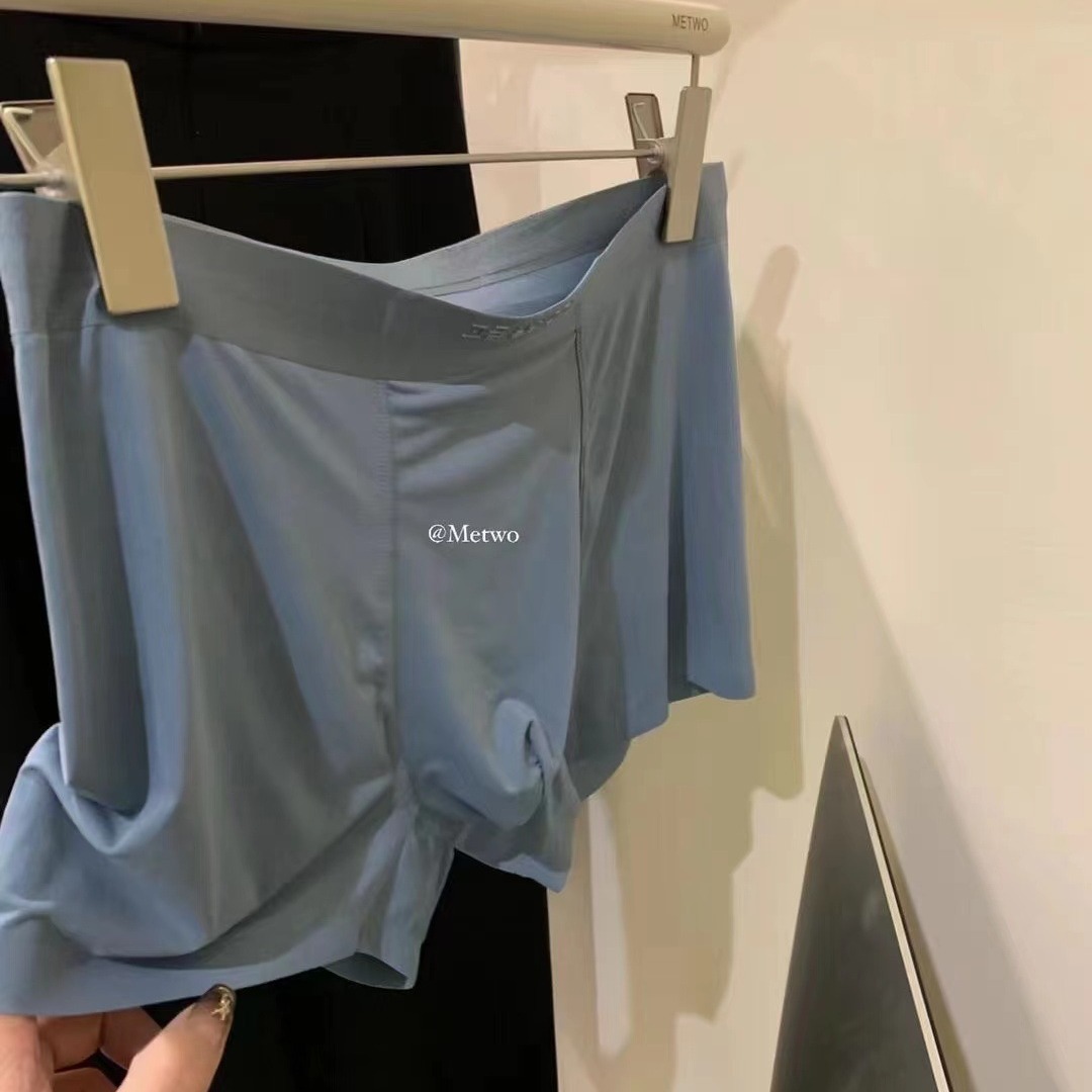 Metwo calzoncillos Boxer para hombres sensibles al hielo verano ultrafino seda de hielo transpirable sin costuras fresco alto elástico más tamaño ropa interior para hombres