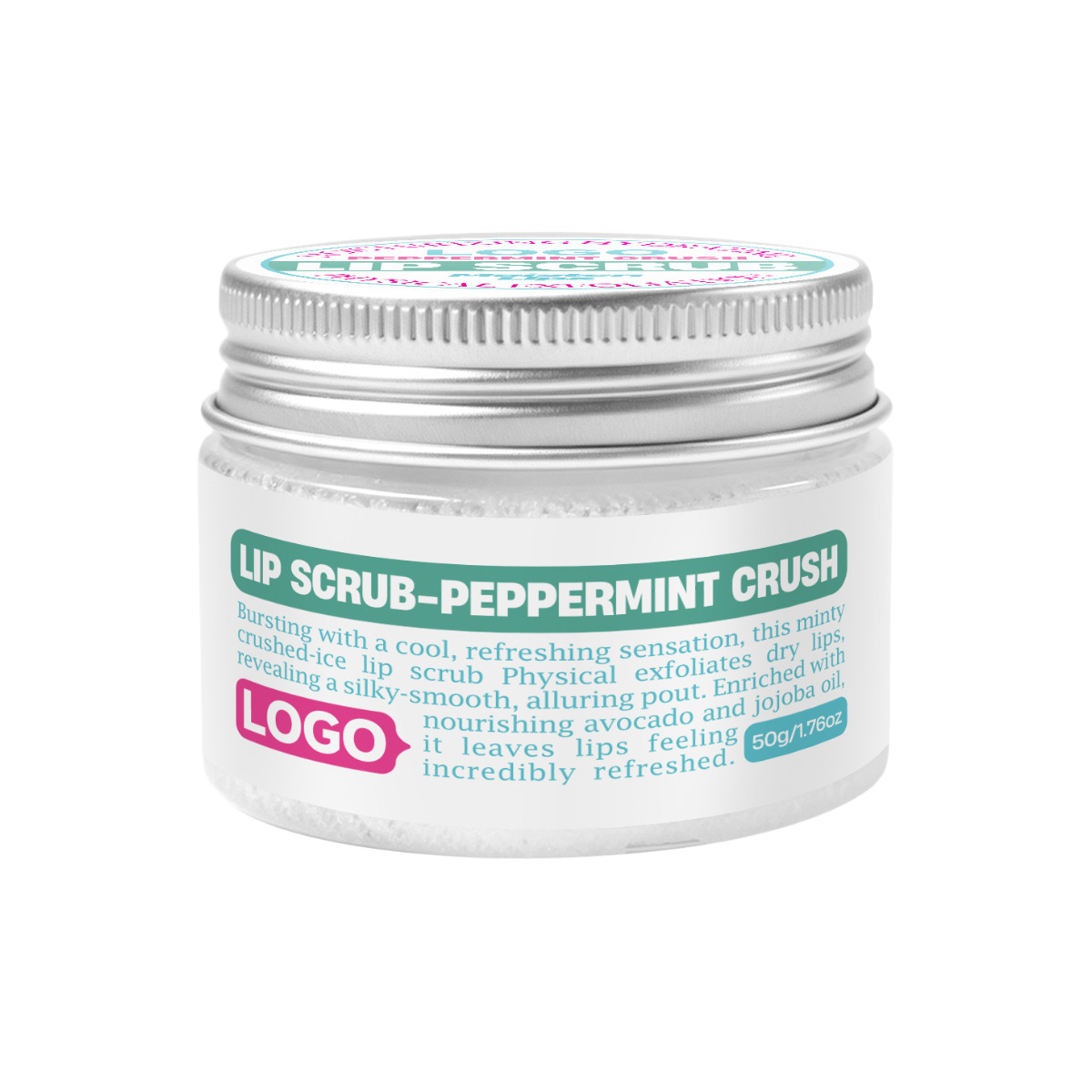 Cross-border customized lip scrub: cooling, exfoliating, moisturizing, with mint, matcha, and coconut flavors, removes dead skin and reduces the appearance of lip lines