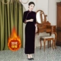 深圳加厚大码丝绒旗袍