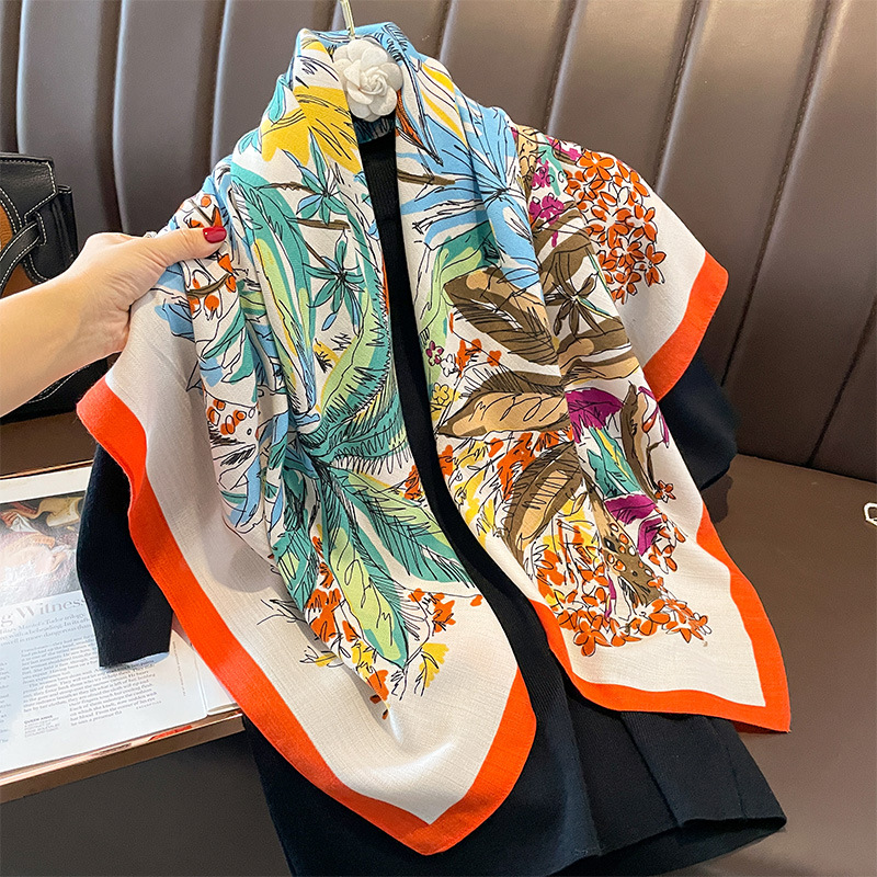 Unisex Elegant Plant Polyester Scarf display picture 1