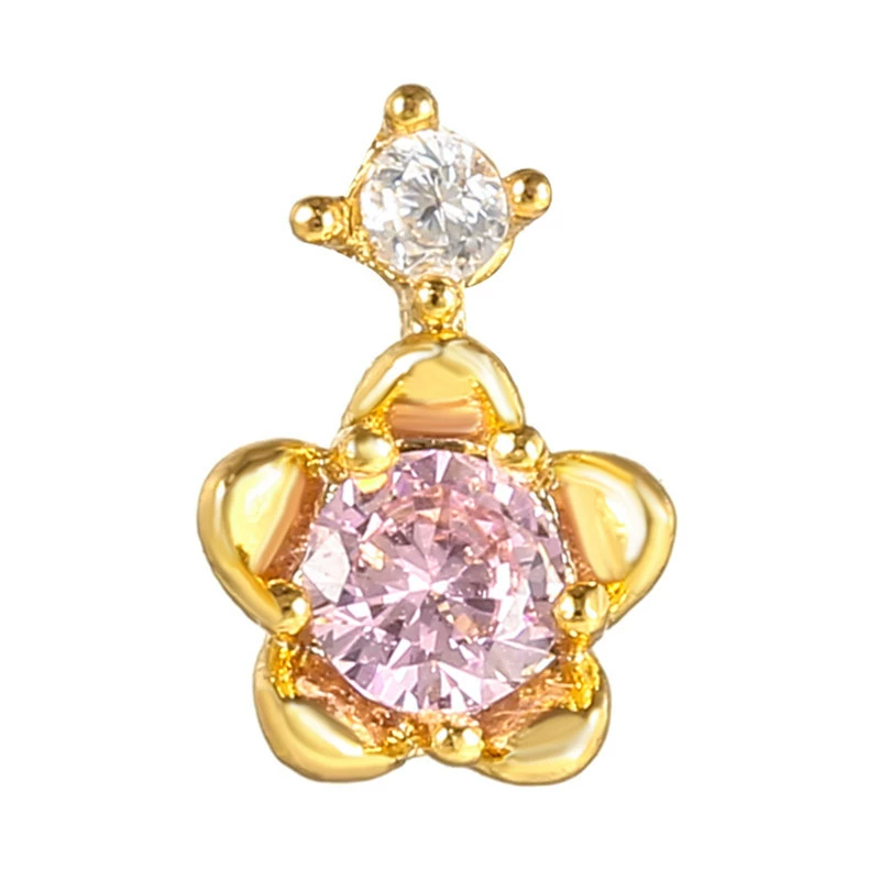 (Cross-border trading), fuchsia piercing, earrings