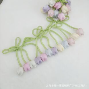 Children's clothing accessories handmade three-dimensional tulip bud flower hair accessories women's dress clothing accessories