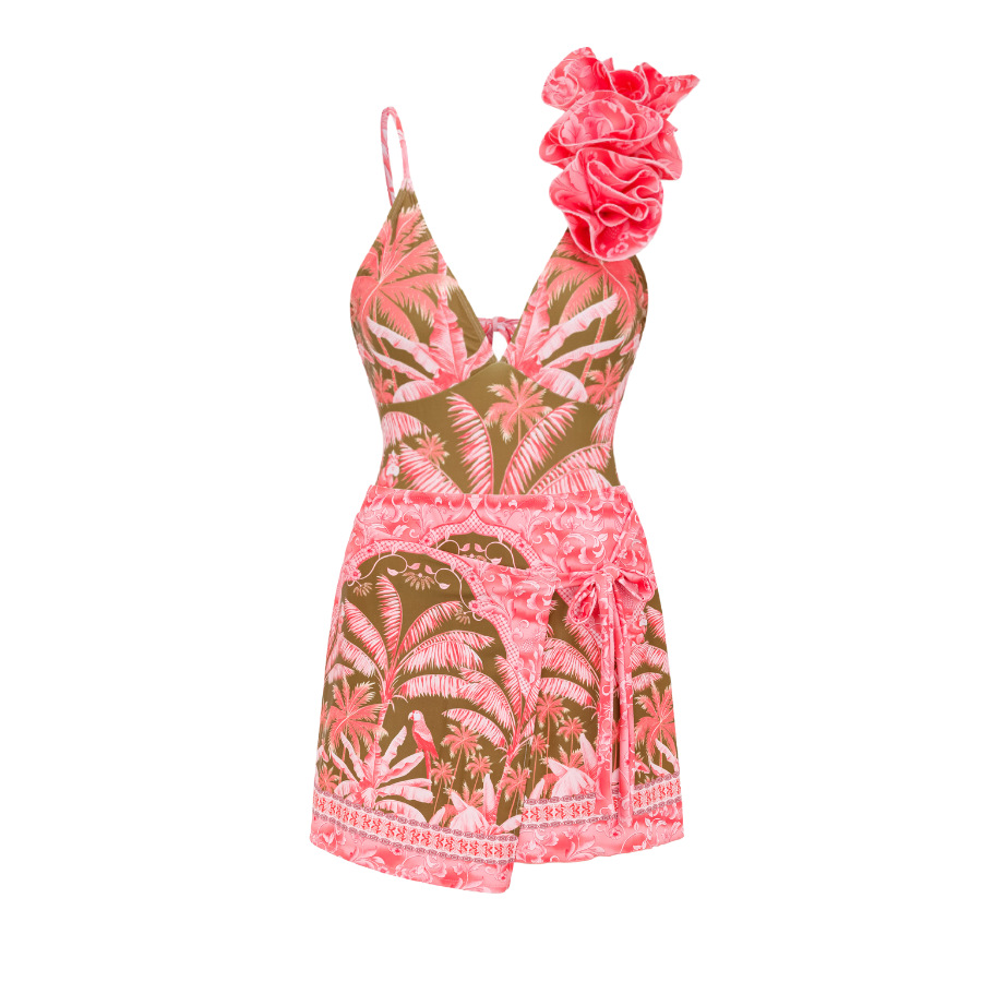 Modisches Damen-Badeanzug-Set mit Print, sexy Einteiler und Zweiteiler_voghion.com