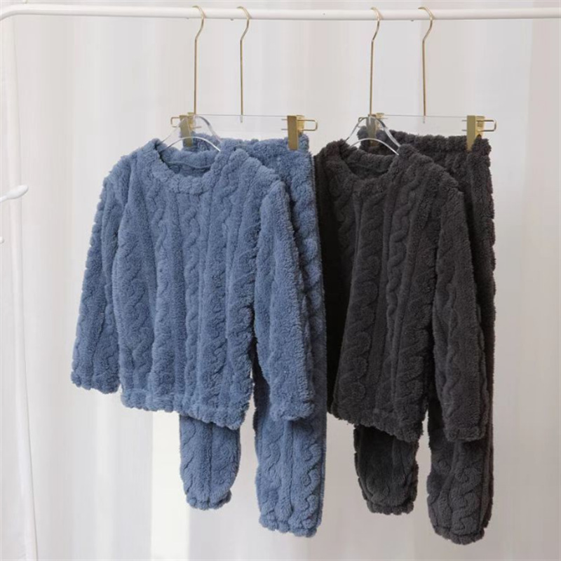 Pijamas Pantalones de niña Otoño e Invierno coral polar forrado de lana engrosada de los niños de hadas pantalones calientes brida traje de casa