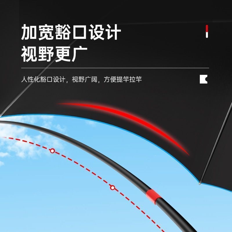 Fishing umbrella, single-layer sunshade umbrella, suitable for stalls and agricultural use, multi-directional, rainproof and sun-resistant, specialized large fishing umbrella for fishing boxes and chairs