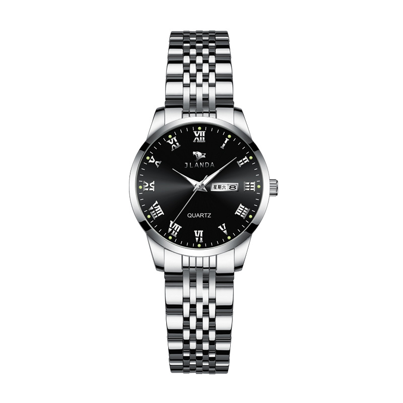 여성용 스틸 컬러 블랙 표면 J6707L