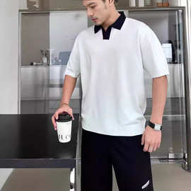 贵族绅士POLO男士商务宽松简约休闲polo短袖慵懒t别致短袖设计