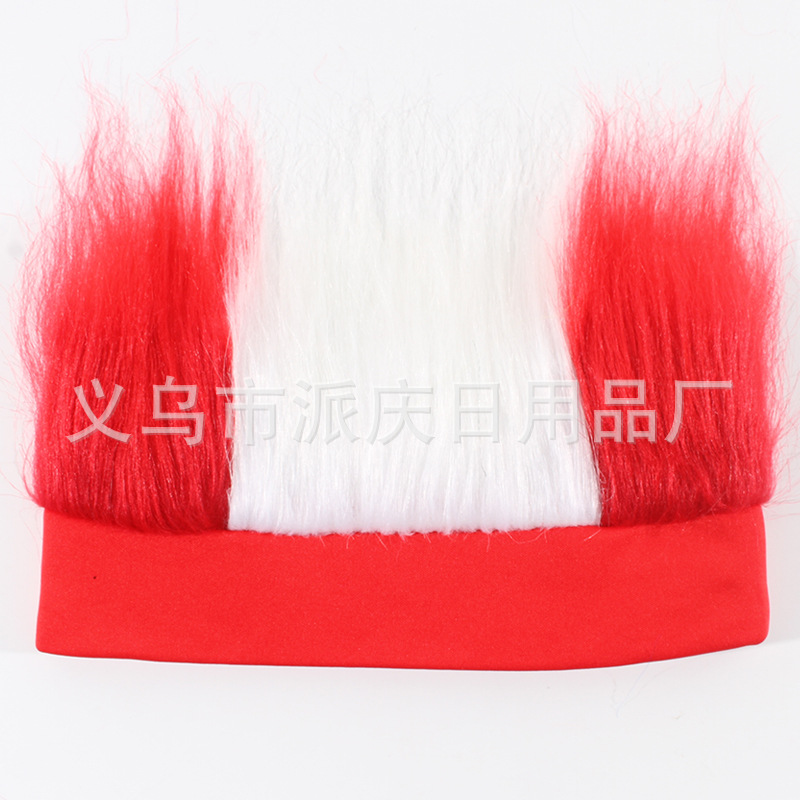 Transfronterizos para fanáticos de colores pelucas apoyos de la Copa del Mundo para adultos fuente especial fabricantes en stock al por mayor