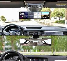 新款12寸行车记录仪4G流媒体全屏高清智能后视镜导航电子狗一体机