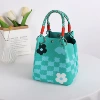 Ring buckle bag cloud small flower green bottom