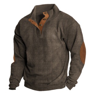 Autumn and Winter new cross-border hot selling men's outdoor jacket Amazon corduroy casual stand collar long-sleeved sweater in stock