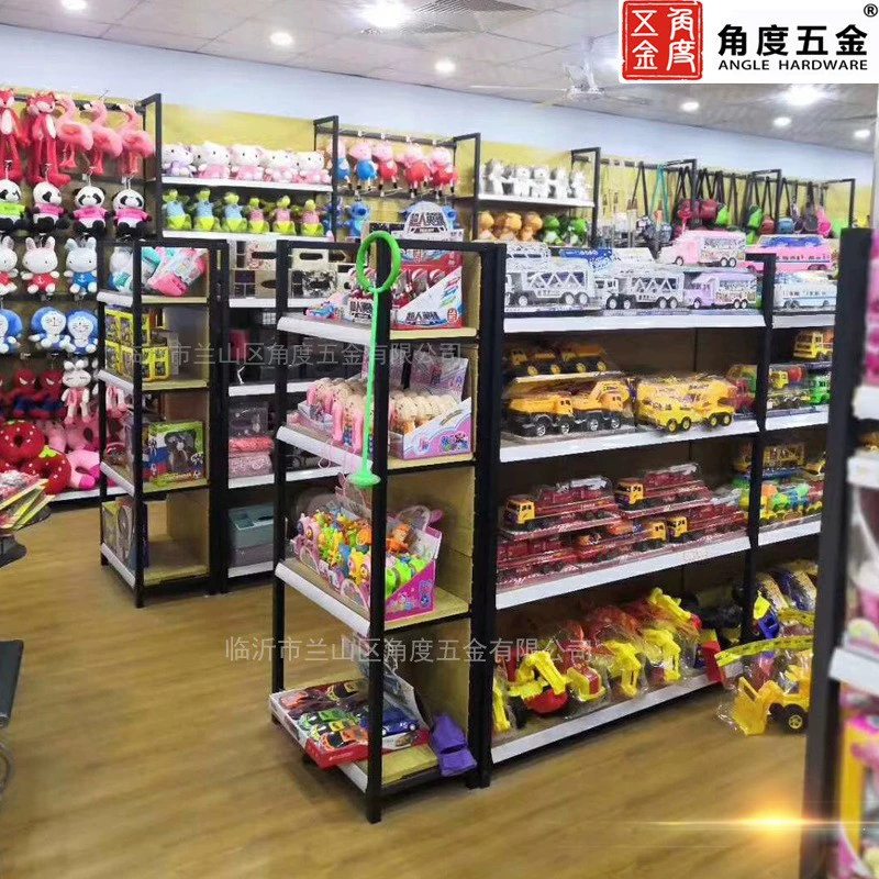 Угловая фурнитура оптом четырехстоечная передача деревянного зерна полка супермаркета оптом круглосуточный магазин стальная Деревянная Полка Стеллаж для закусок для отдыха