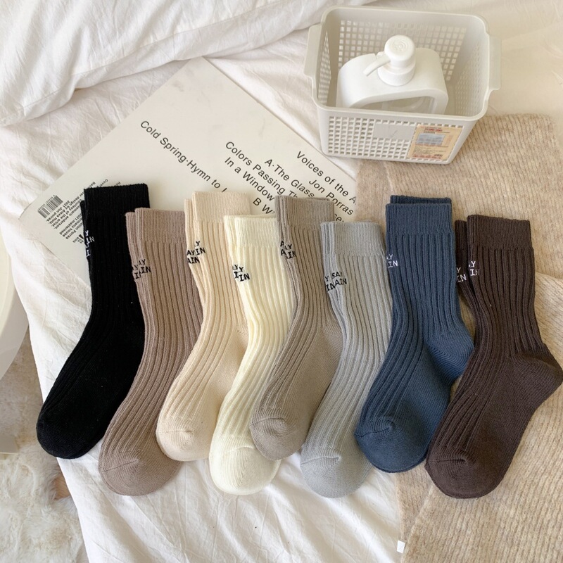 Shark pants with socks women's thickened mid-calf length socks autumn and winter outer wear winter pile socks high tube 2023 New