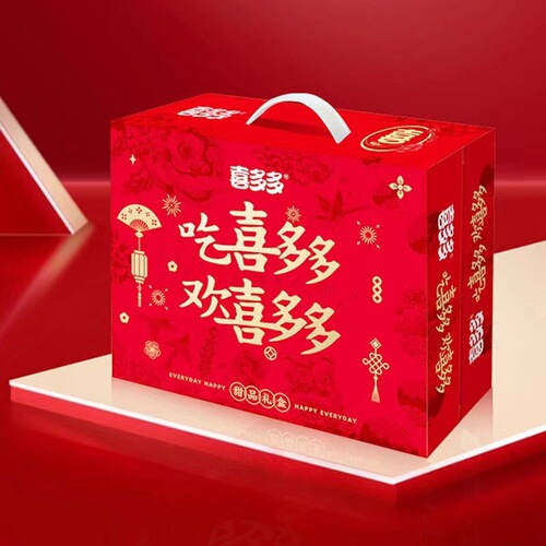 Happy Family Fruit Cocktail New Year Gift Box, Coconut Jelly King Fresh Cooked Tofu Pudding and Lotus Seed Pudding Mixed Snack