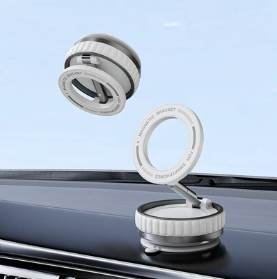 Car phone holder Mobile Phone Holder Car Folding - white