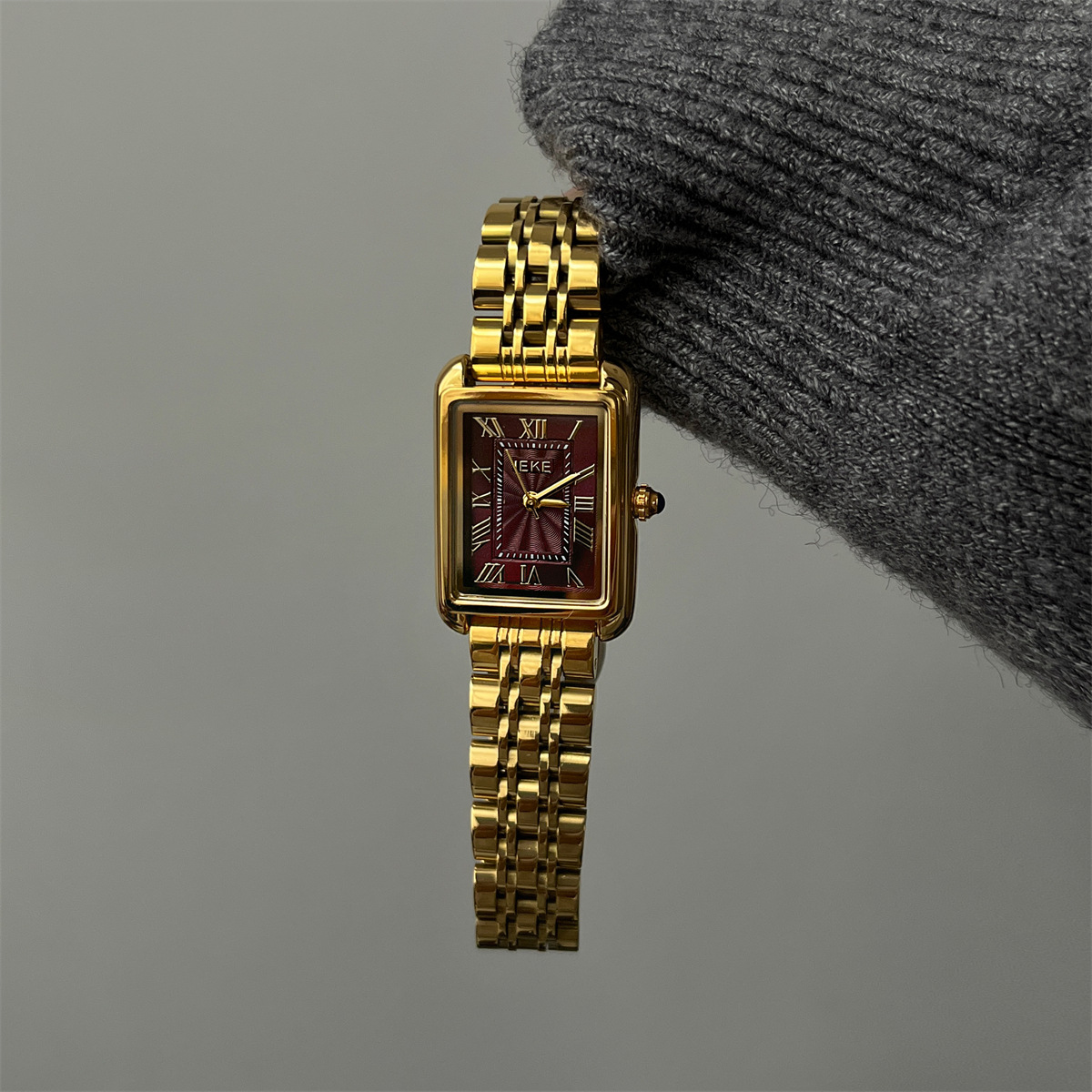 Casual Luxurious Square Mens Pearl Necklace Quartz Watch display picture 6