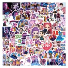 55-110张日本动漫K-POP:猎魔女团贴纸行李箱笔记本电脑防水贴纸
