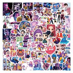 55-110张日本动漫K-POP:猎魔女团贴纸行李箱笔记本电脑防水贴纸