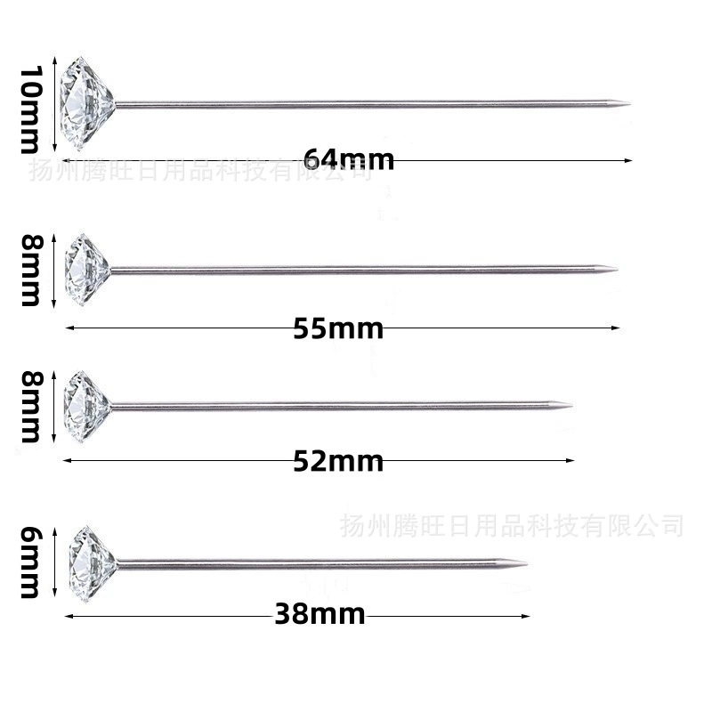 Акриловые булавки для позиционирования с эффектом бриллианта, булавки для позиционирования с эффектом перелива для пэчворка, прозрачные булавки с эффектом перелива в коробке, различные размеры