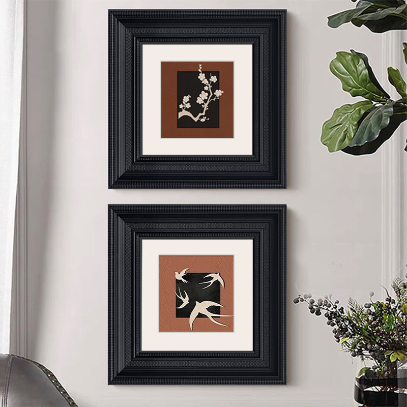 Vintage Black Photo Frame Display Stand, High-End Square Framing Outer Frame, Wall-Mounted A4 Display Frame, Oil Painting Frame, Empty Frame Customization Vintage Black Photo Frame Display Stand, High-End Square Framing Outer Frame, Wall-Mounted A4 Display Frame, Oil Painting Frame, Empty Frame Customization